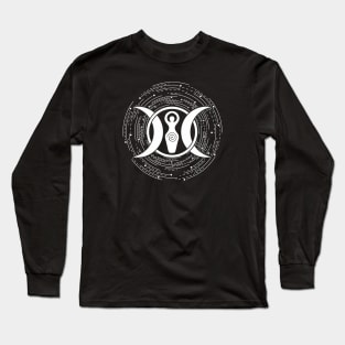 Triple Moon Goddess | Pagan Symbol Long Sleeve T-Shirt